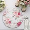 6 Round 13 in Plastic CHARGER PLATES Assorted Rose Flower Design